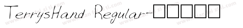 TerrysHand Regular字体转换
